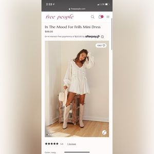 Free People In the Mood For Frills Mini Dress